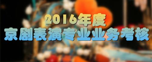 欧美大鸡巴操逼视频国家京剧院2016年度京剧表演专业业务考...